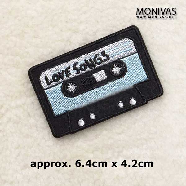 Love Songs Cassette Tape Iron-On Patch - MONIVAS