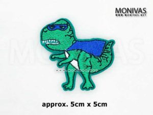 Super T-Rex Dinosaur With Cape Iron-On Patch